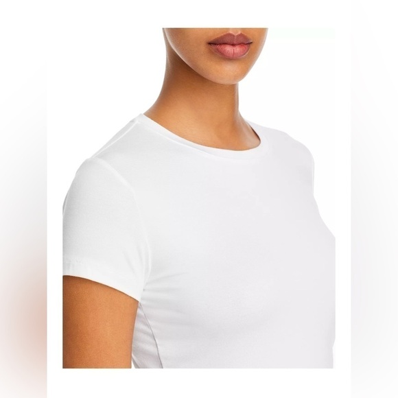 L’AGENCE Ressi Cap-Sleeve Tee in White Size XS - Picture 2 of 8